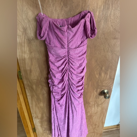 House of CB “Cesca Pink Ruched Off-Shoulder Gown - Picture 13 of 13